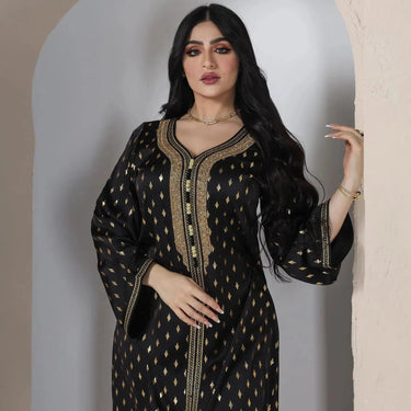 Kaftan Schwarz Gold